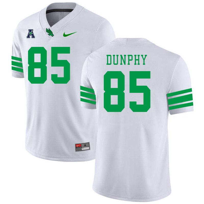 #85 Conner Dunphy North Texas Mean Green College Football Jerseys Stitched-White